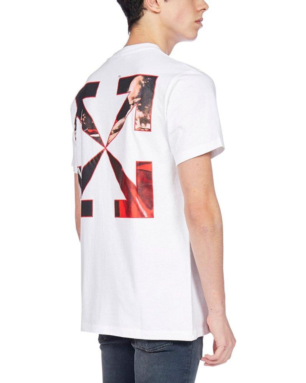 Off-White Caravaggio Printed Cotton T-shirt Black