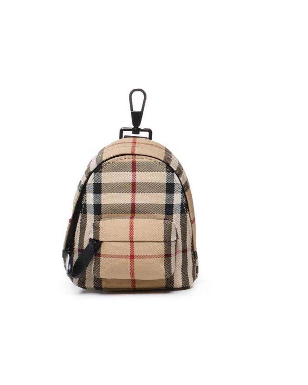 Burberry Mini Jett Checked Backpack Charm in Black for Men Lyst UK