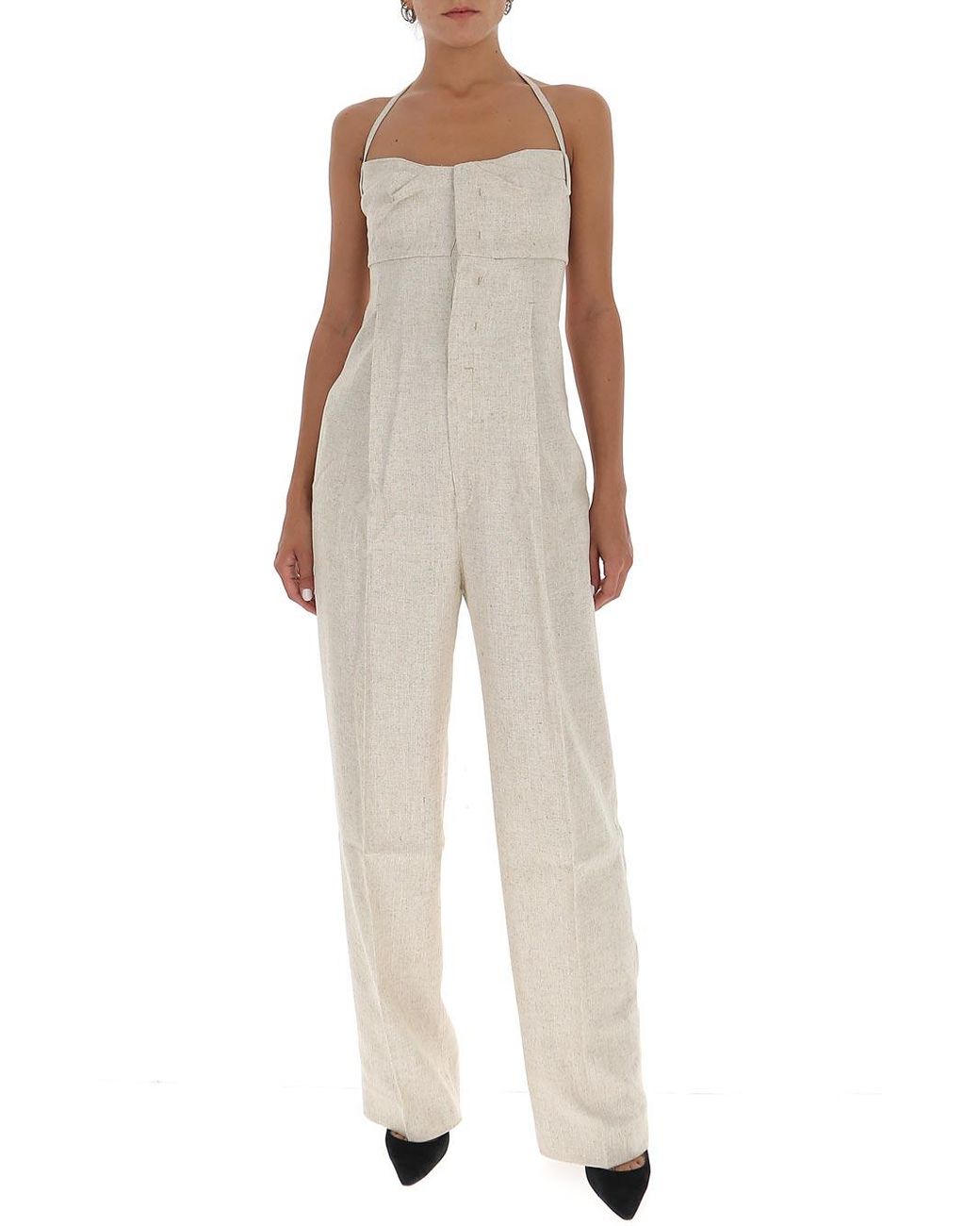 ワンピース JACQUEMUS La Combinaison Calisson JACQUEMUS La Combinaison Calisson Jumpsuit in Off White | FWRD