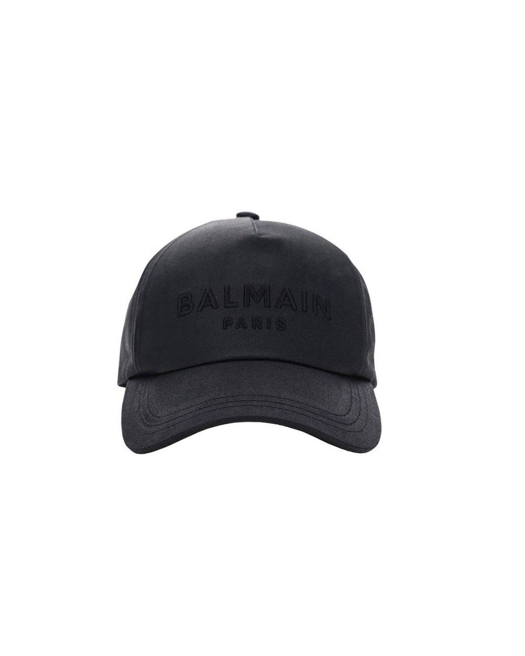 Balmain Coated Logo Embroidered Baseball Cap In Black For Men Lyst 6454