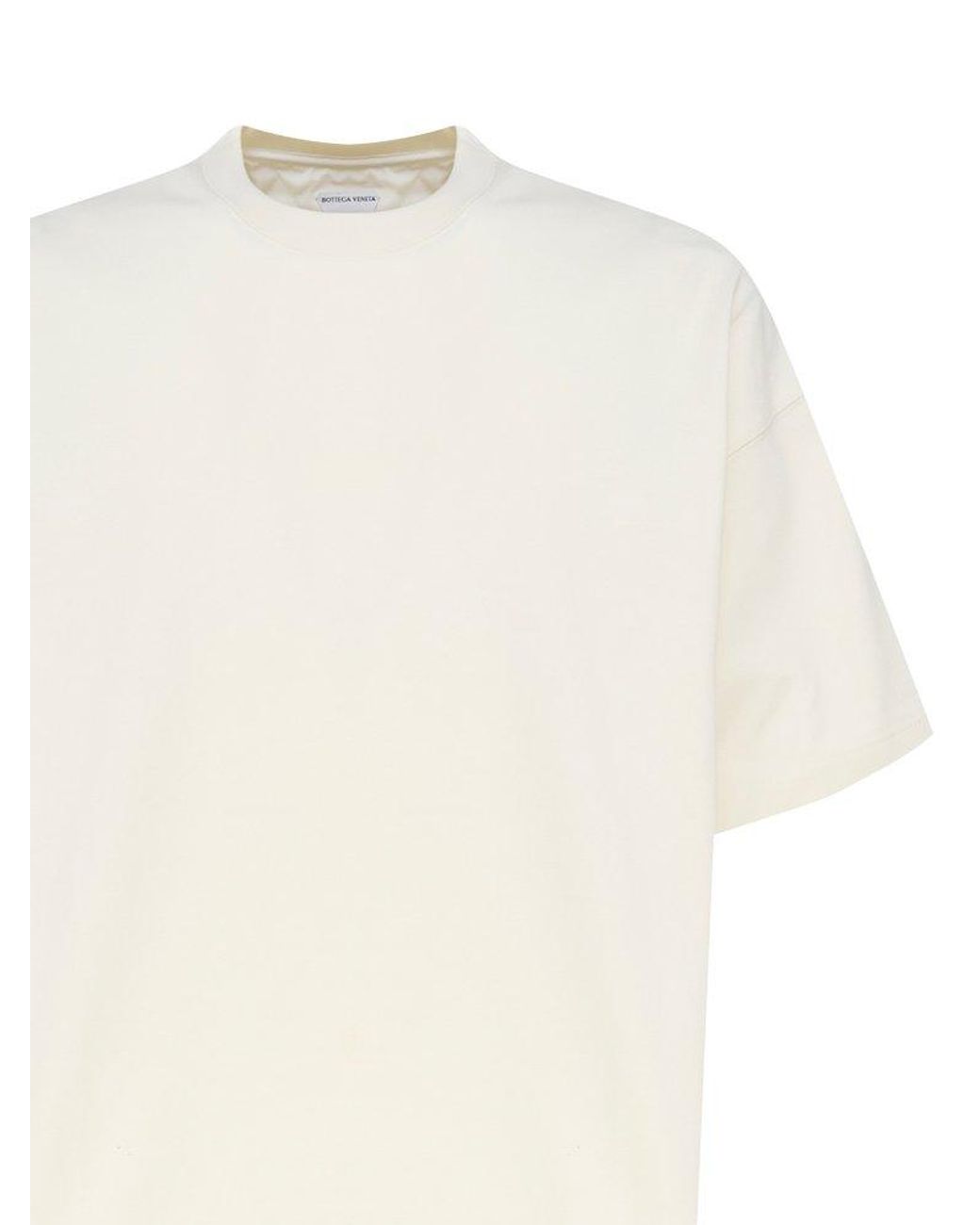 Bottega Veneta Short-Sleeved Crewneck T-Shirt in White for
