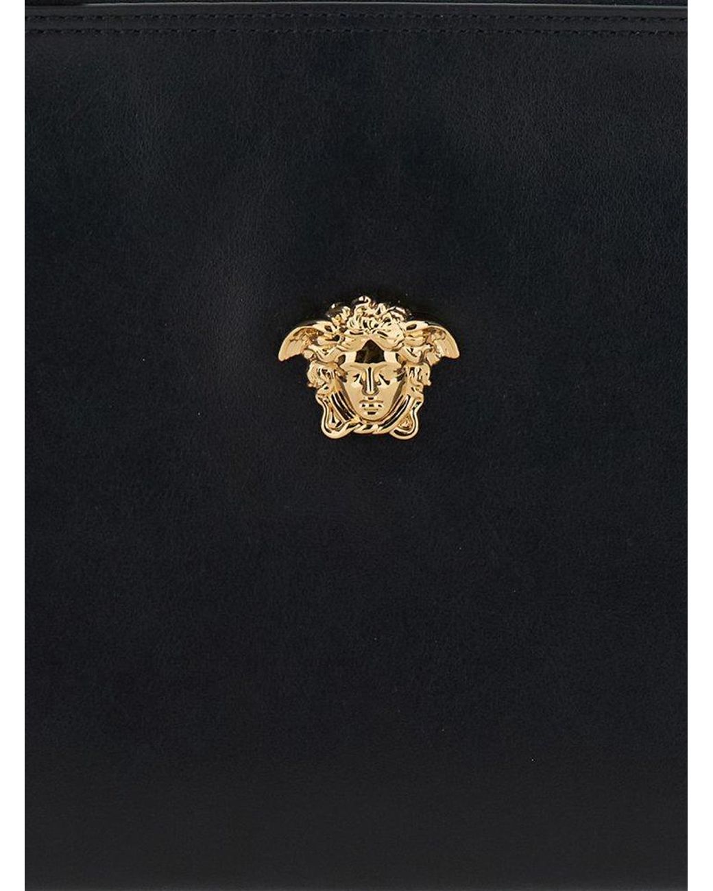 Versace Medusa-Plaque Zipped Pouch in Black | Lyst