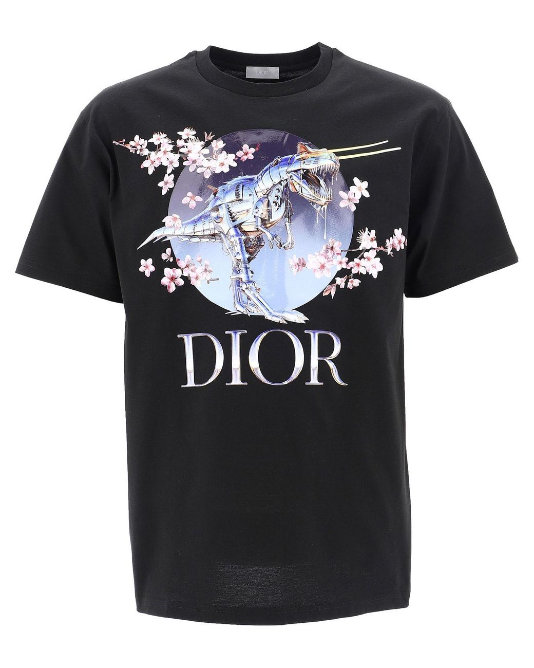 Dior Homme Dior X Sorayama Dinosaur Printed T-shirt in Black for 