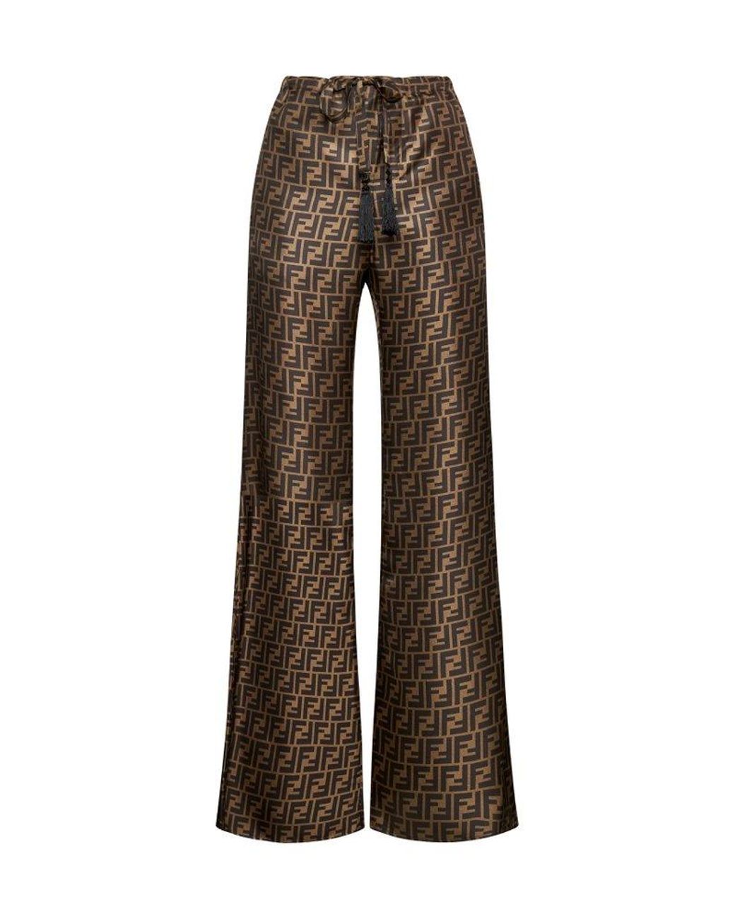 関税込！【FENDI】BROWN AND NAVY SILK PANTS FLP285AUADF1GXH_02?wid=2000&