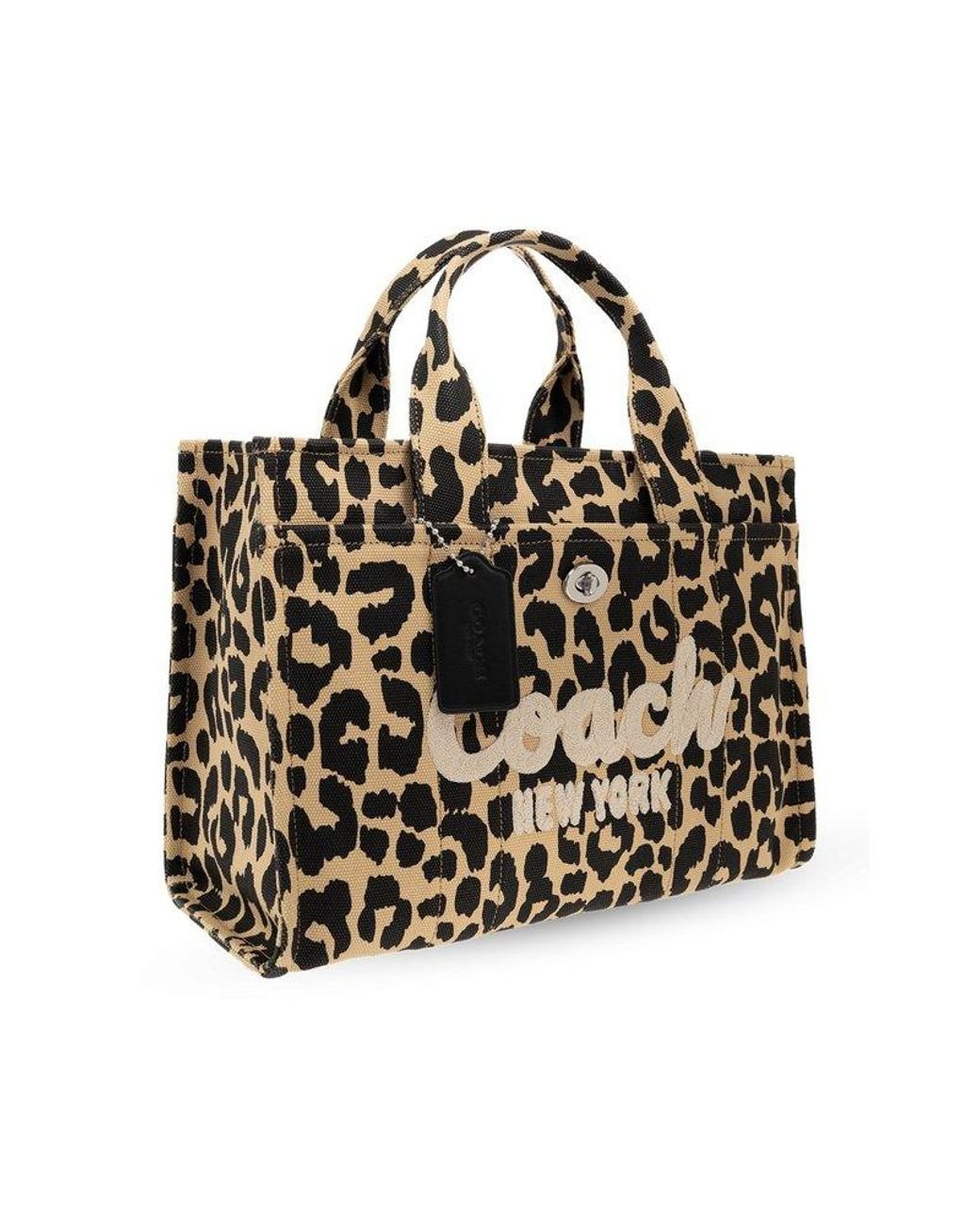 COACH Leopard Printed Top Handle Tote Bag in Black Lyst Canada