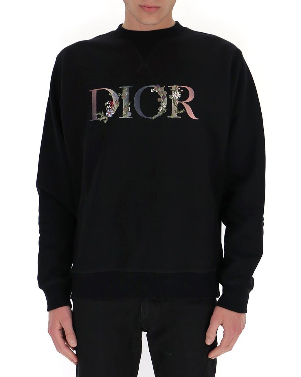 Dior Flower Logo Oversized Sweatshirt in Black for Men | Lyst Dior Flower Logo Oversized Sweatshirt in Black for Men | Lyst