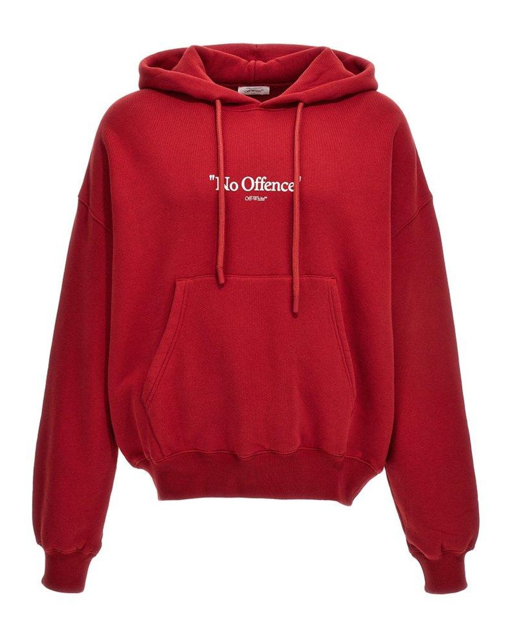 パーカー・フーディ Off-White Red Cotton Hoodie With Adjustable Drawstring off-white-co-virgil-abloh-Red-