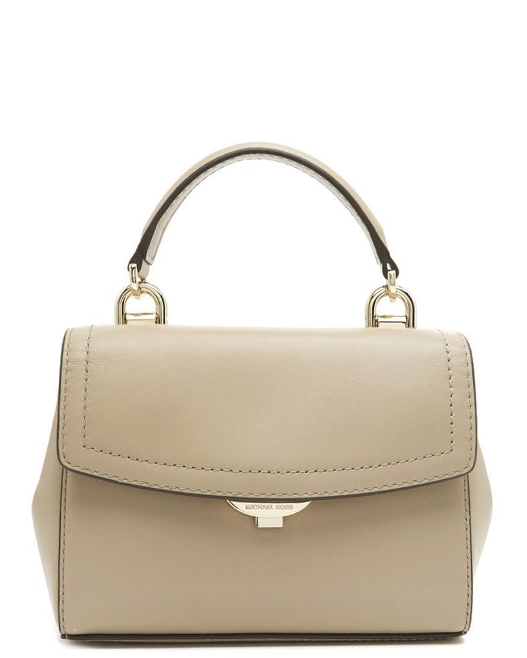 MICHAEL Michael Kors Ava Extra Small Leather Crossbody Bag in Natural