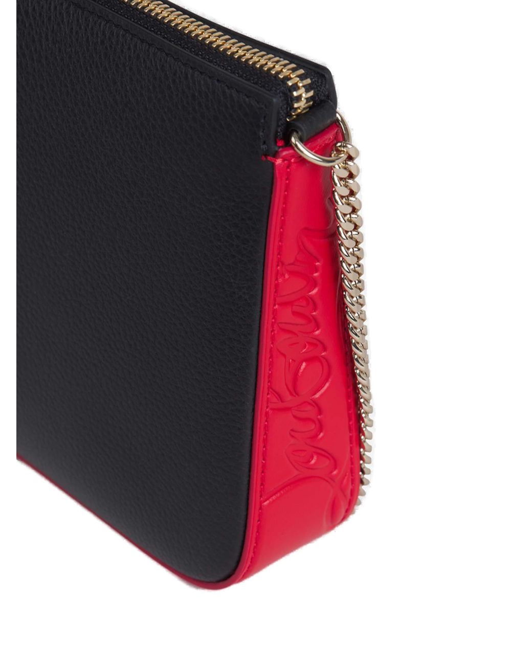 Loubila Pouch - Pouch - Patent calf and strass - Black - Christian