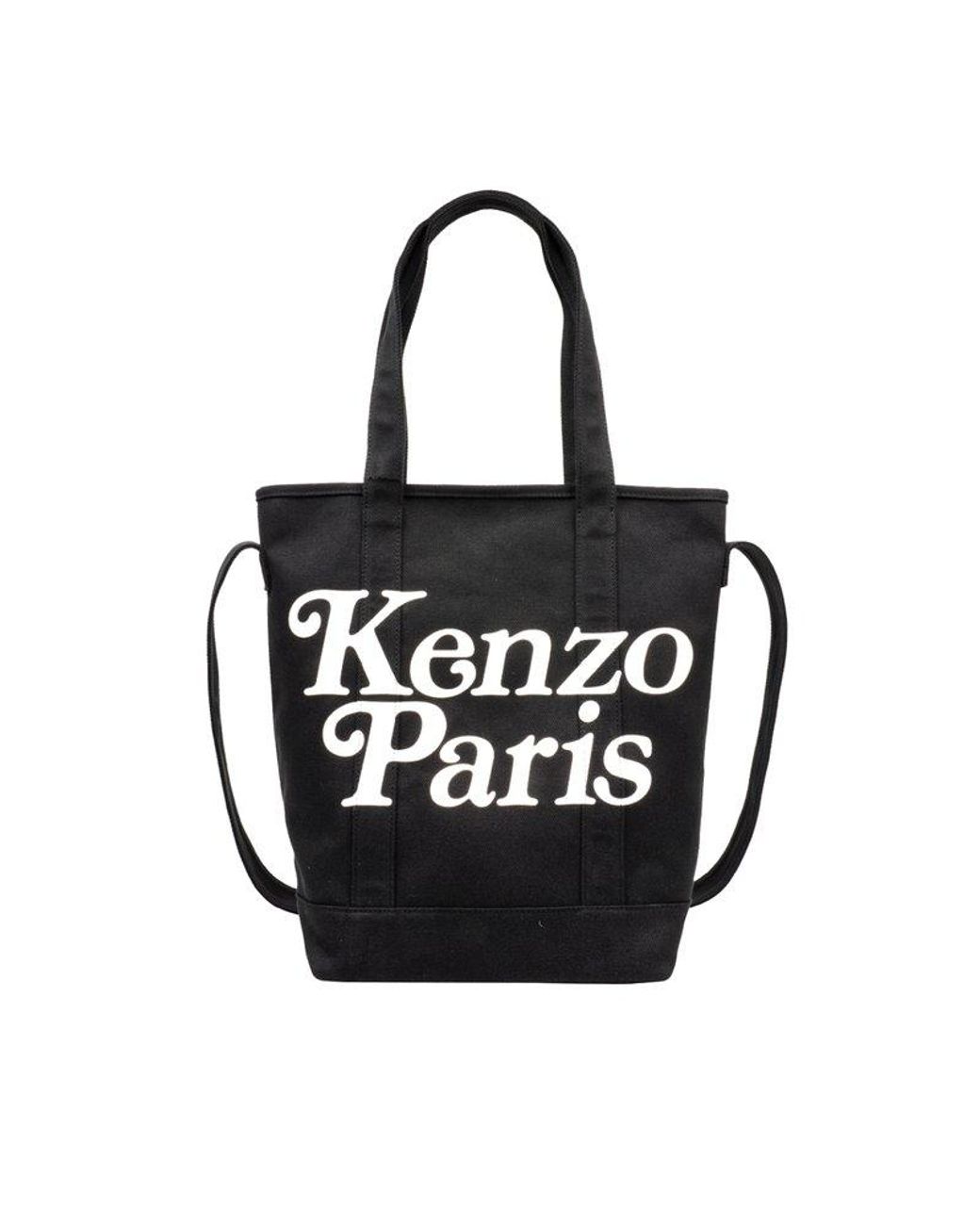 KENZO Logo Printed Tote Bag in Black for Men Lyst UK