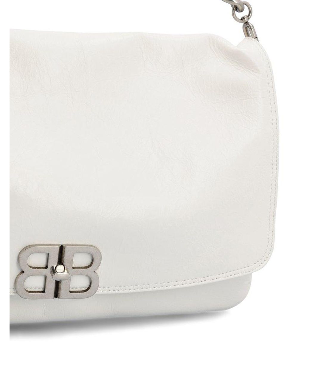 Buy Balenciaga BB Soft bag in white soft leather at the Park