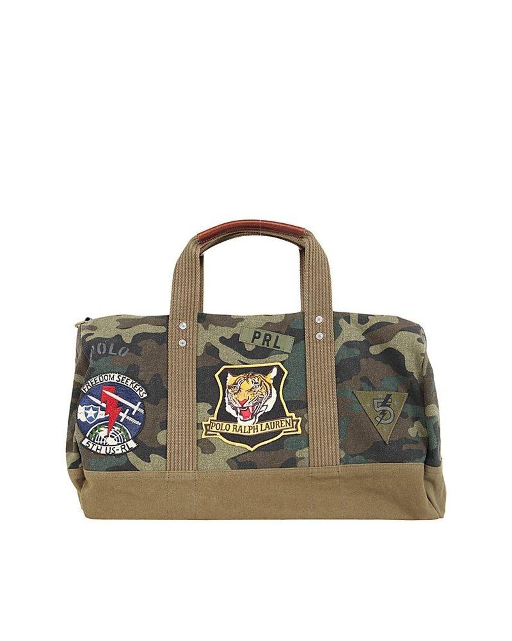 Polo Ralph Lauren Camouflage Patchdetailed Duffle Bag for Men Lyst