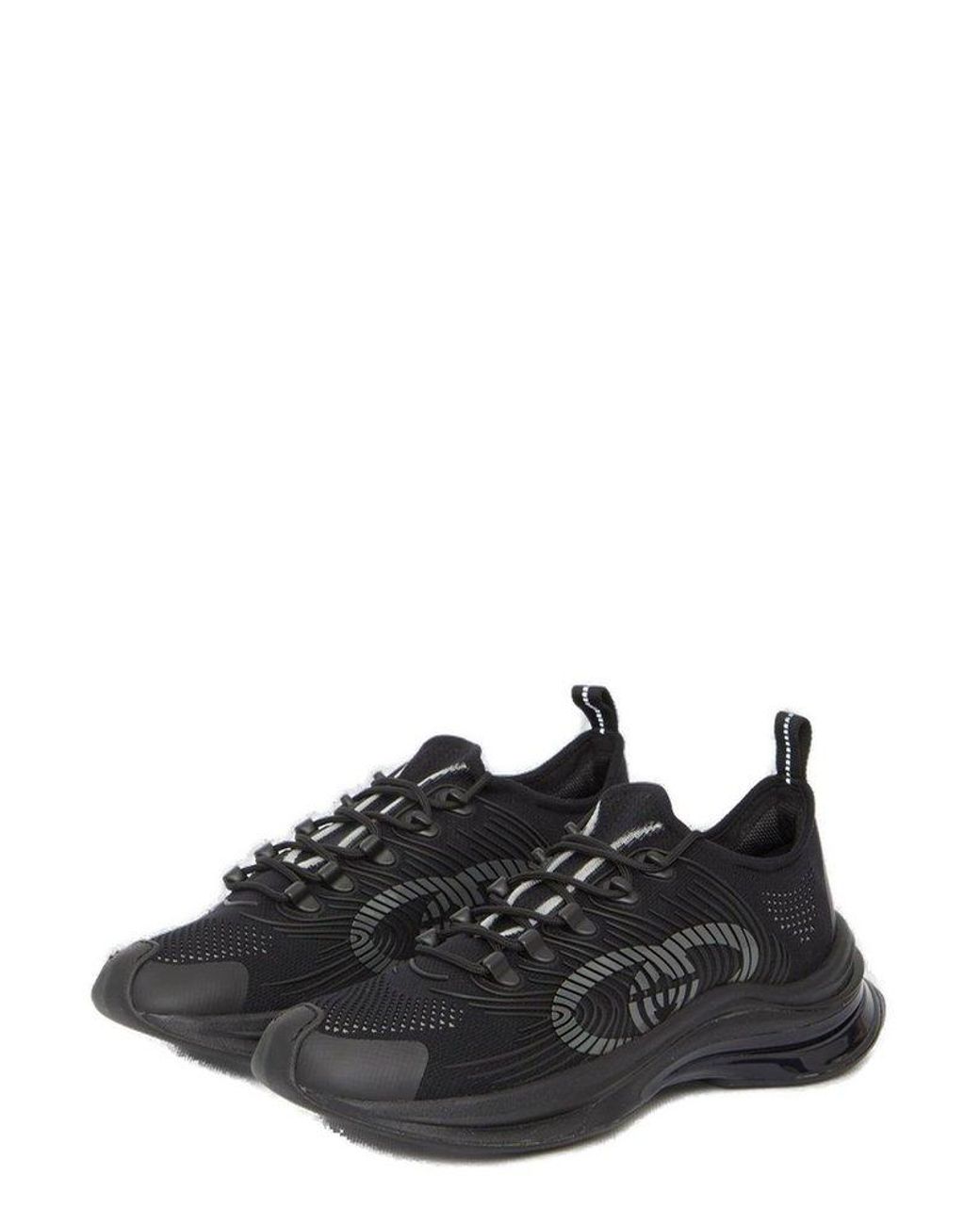 Gucci Run Lace-up Sneakers in Black for Men | Lyst
