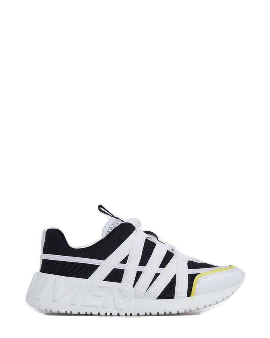Roger Vivier Logo Tape Lace-up Sneakers in Black | Lyst