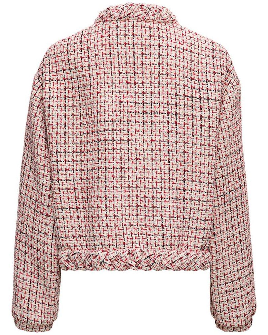 Lady jacket in multicolor sale metallic tweed with braided trim