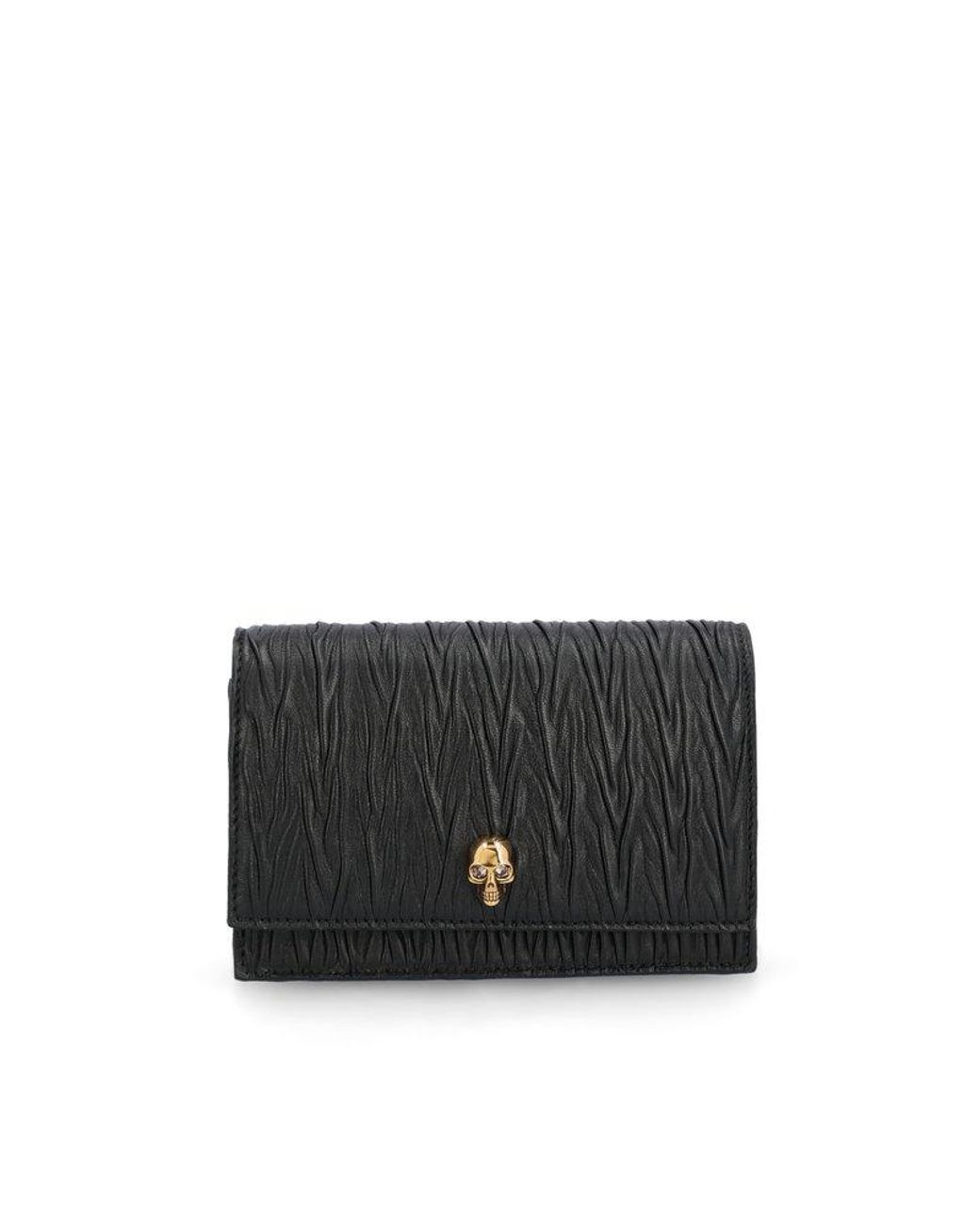 McQueen Skull Detailed Chain-linked Shoulder Bag in Black | Lyst
