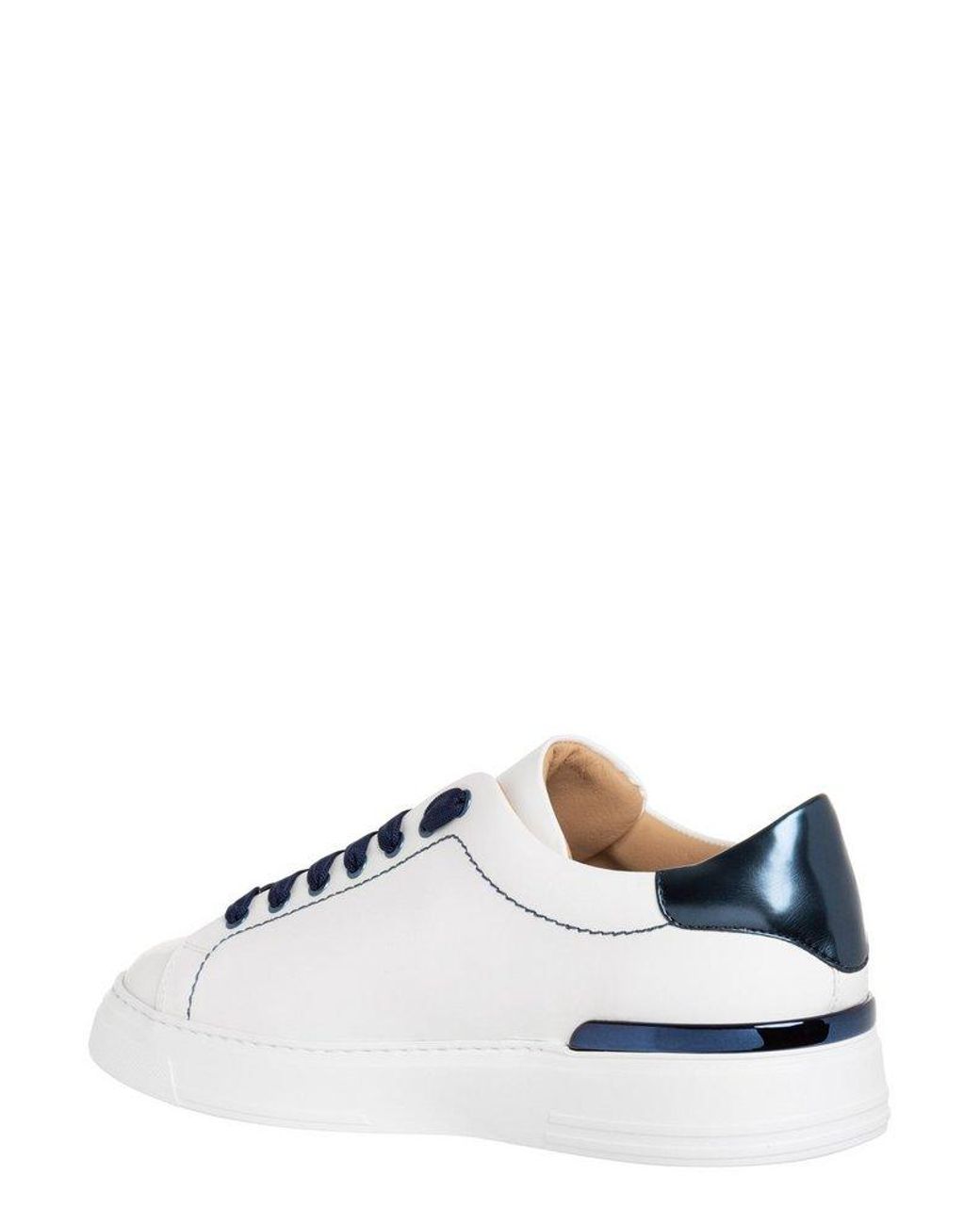 Philipp Plein Logo Detailed Lace-up Sneakers in White for Men | Lyst