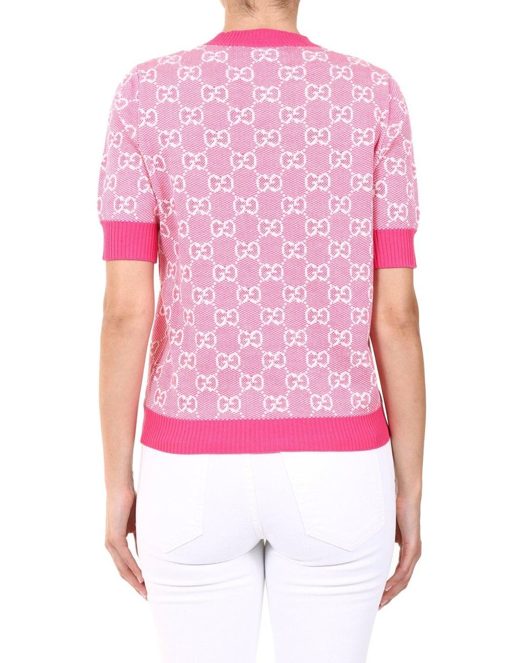 Gucci Gg Knit Jumper in Pink | Lyst