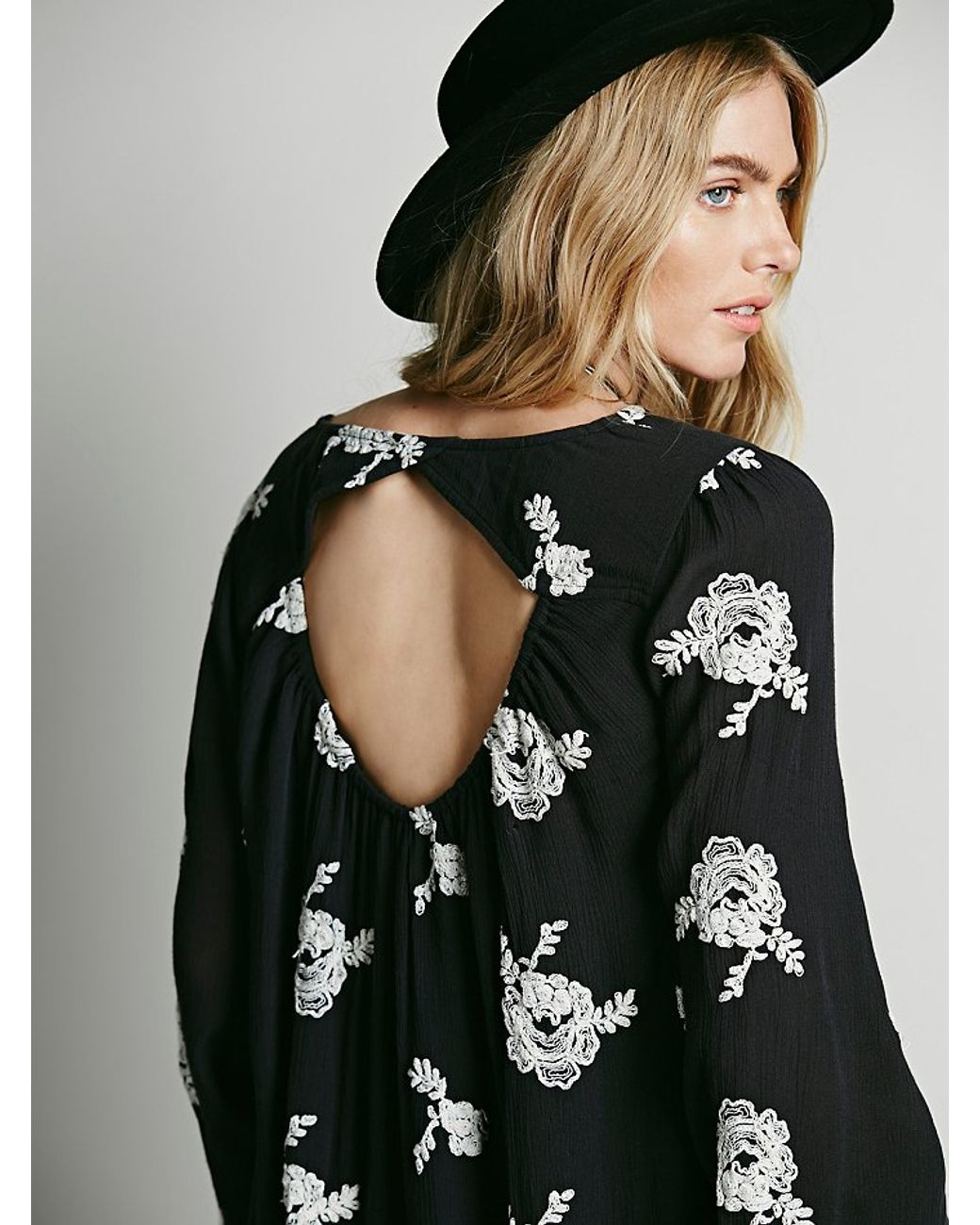 Free People Embroidered Austin Dress in Black | Lyst Free People Embroidered Austin Dress in Black | Lyst