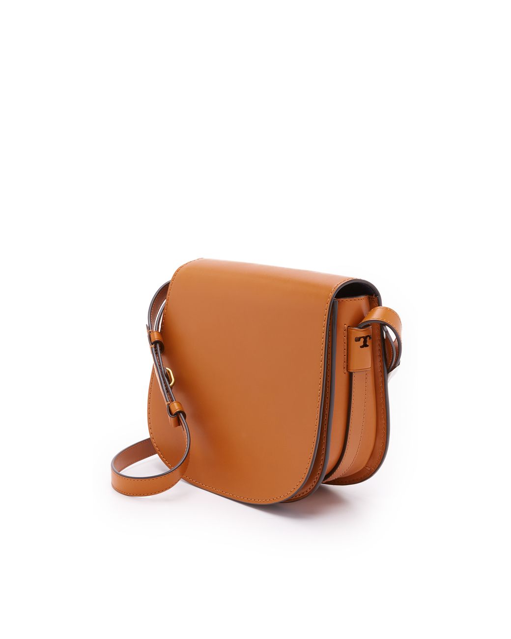 Tory Burch Leather Saddle Bag in Brown | Lyst