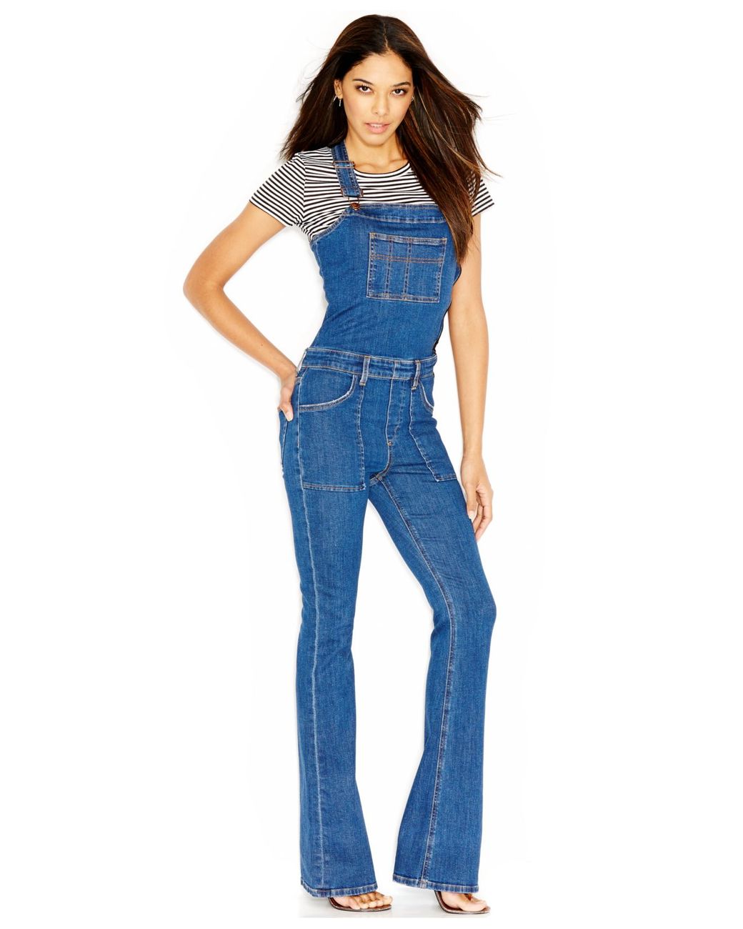 Jeans Flare-Leg Charlie Denim Overalls 