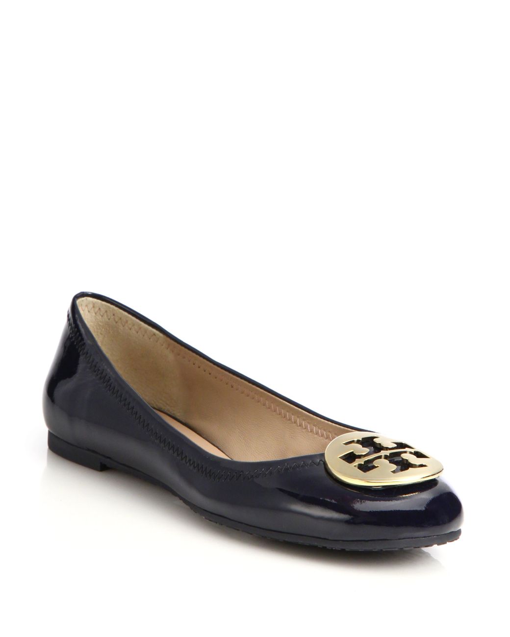 tory burch reva patent leather flats