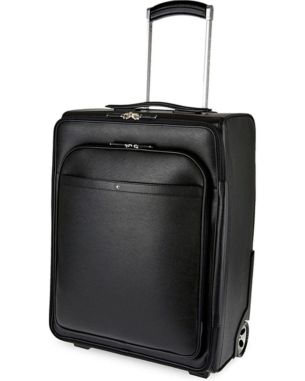 Montblanc Sartorial Two-wheel Leather Cabin Suitcase 55cm in Black for Men  | Lyst