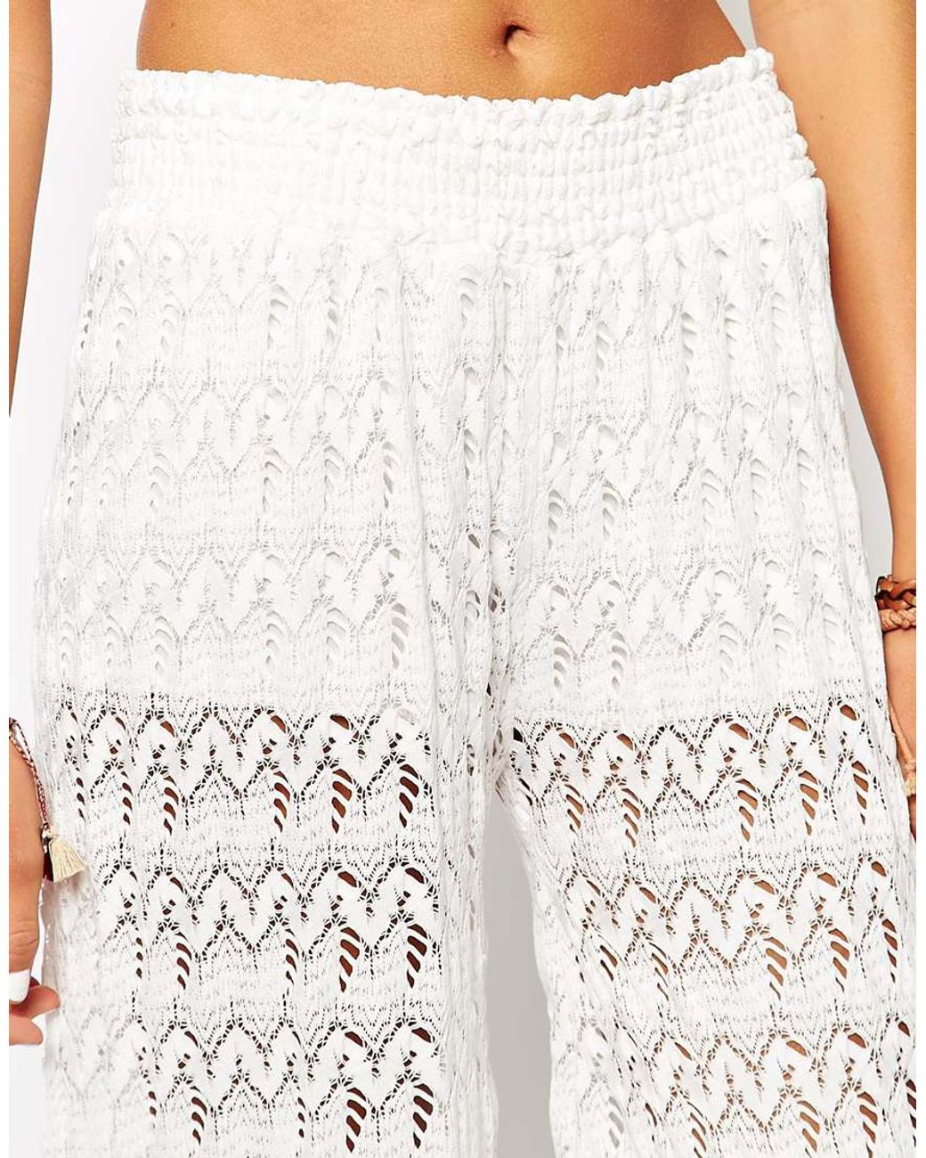 Surf Gypsy Crochet Beach Pants in White Lyst