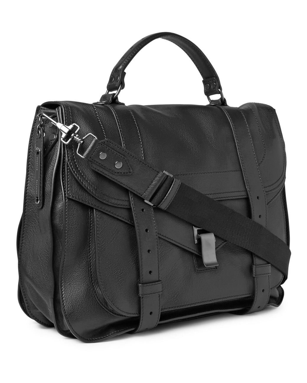 Proenza Schouler Ps1 Extra Large Leather Satchel in Black