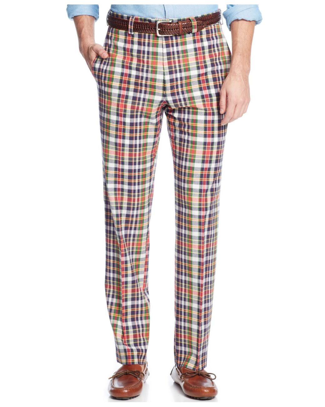 Lauren by Ralph Lauren Red Madras Plaid Dress Pants for Men | Lyst