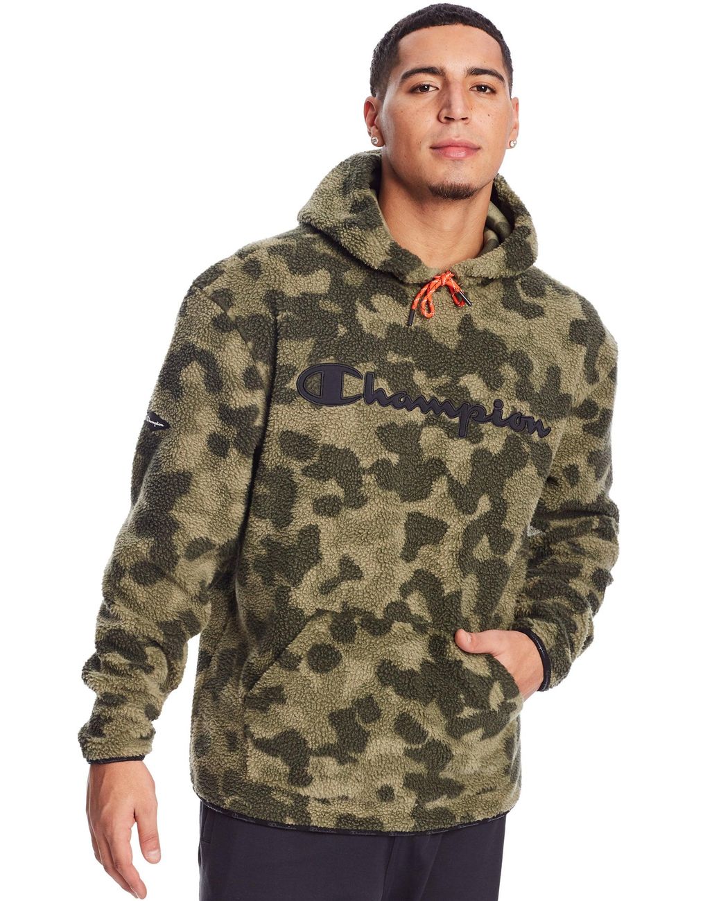heritage camo sherpa hoodie