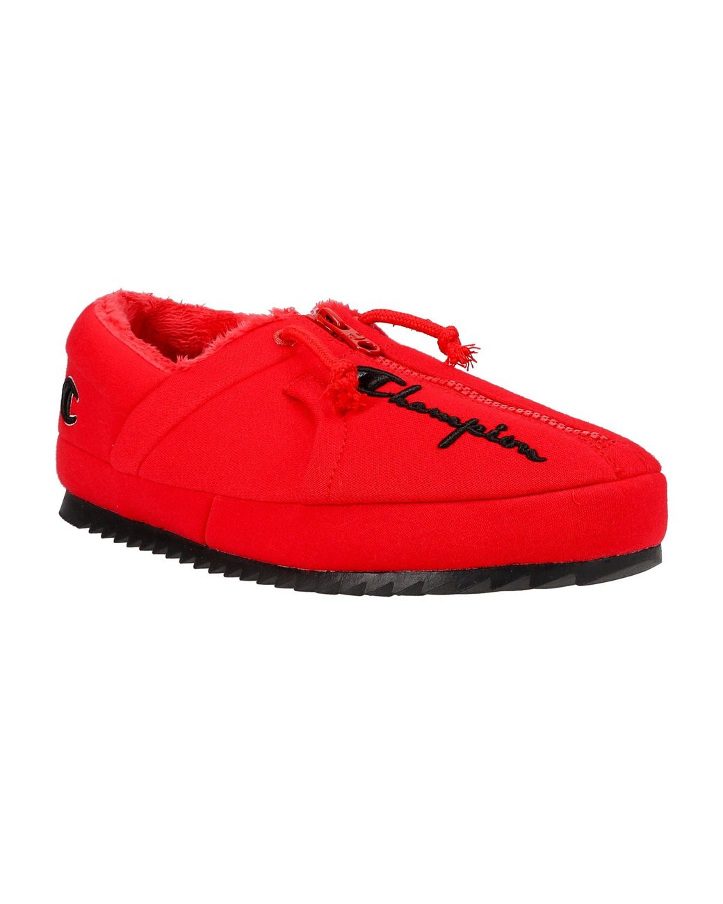 Champion Rubber University Zip Slippers in Scarlet (Red) for Men - Lyst