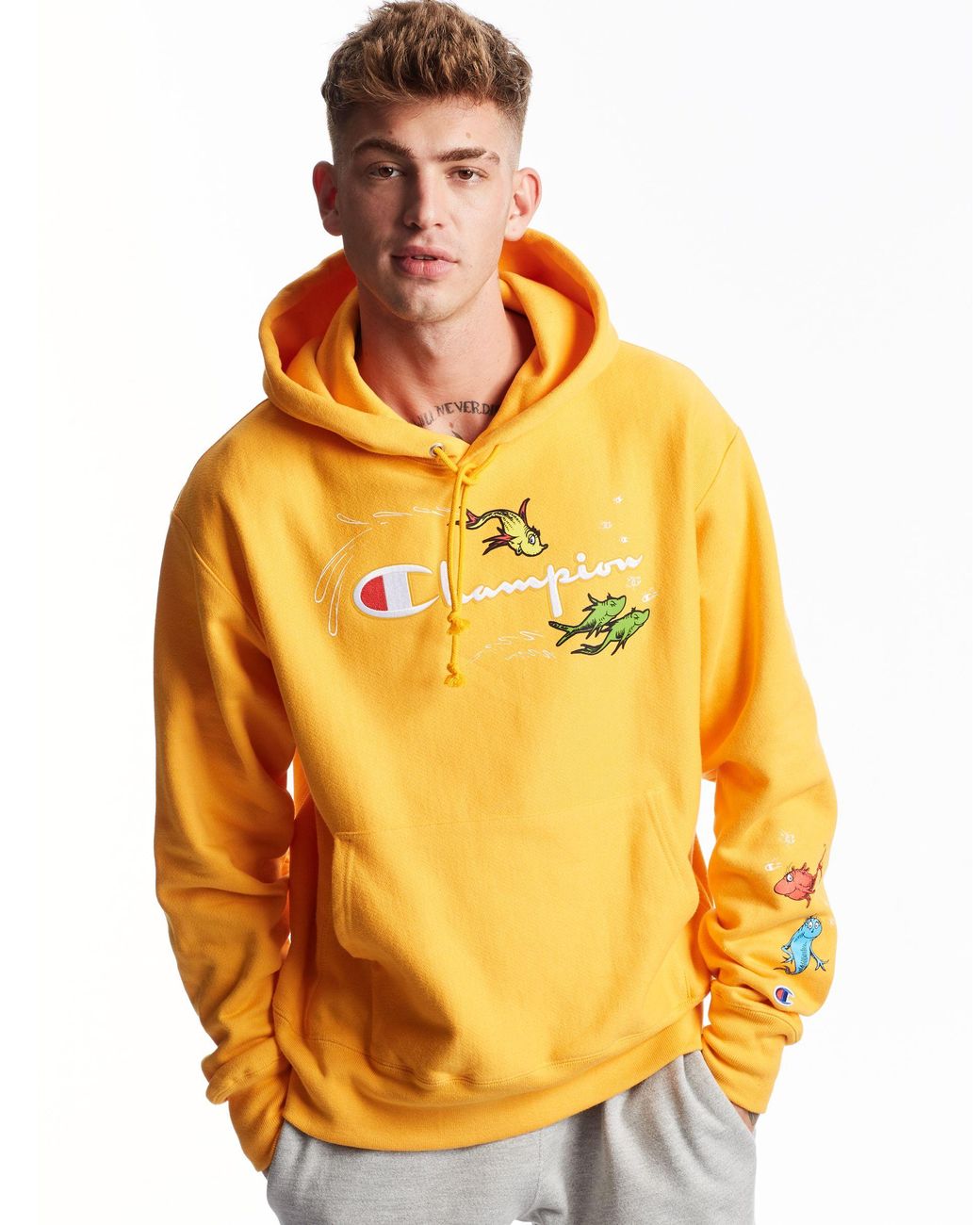 Champion Life® X Dr. Seuss Reverse Weave® Hoodie, One Fish, Two Fish ...