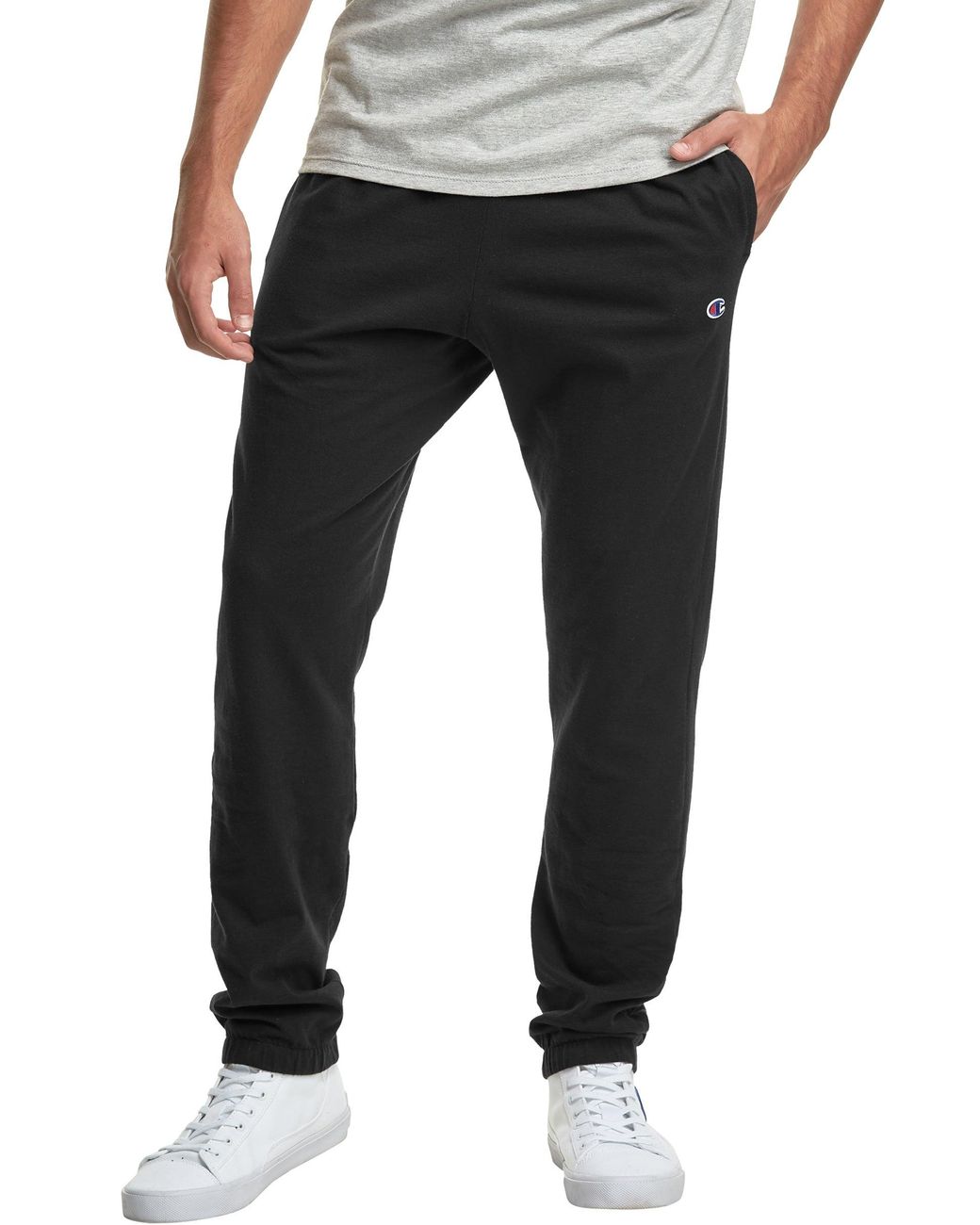Champion Cotton Athletics Middleweight Joggers in Black for Men - Lyst