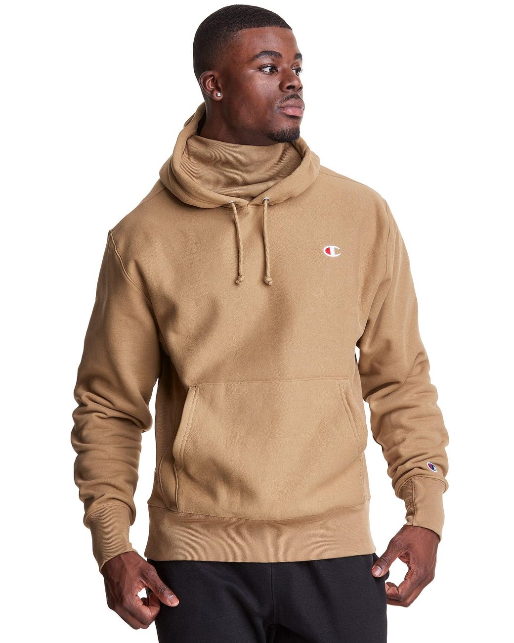 Champion Defender Series Reverse Weave Hoodie With Attached Ribbed Inset  Mask in Natural | Lyst