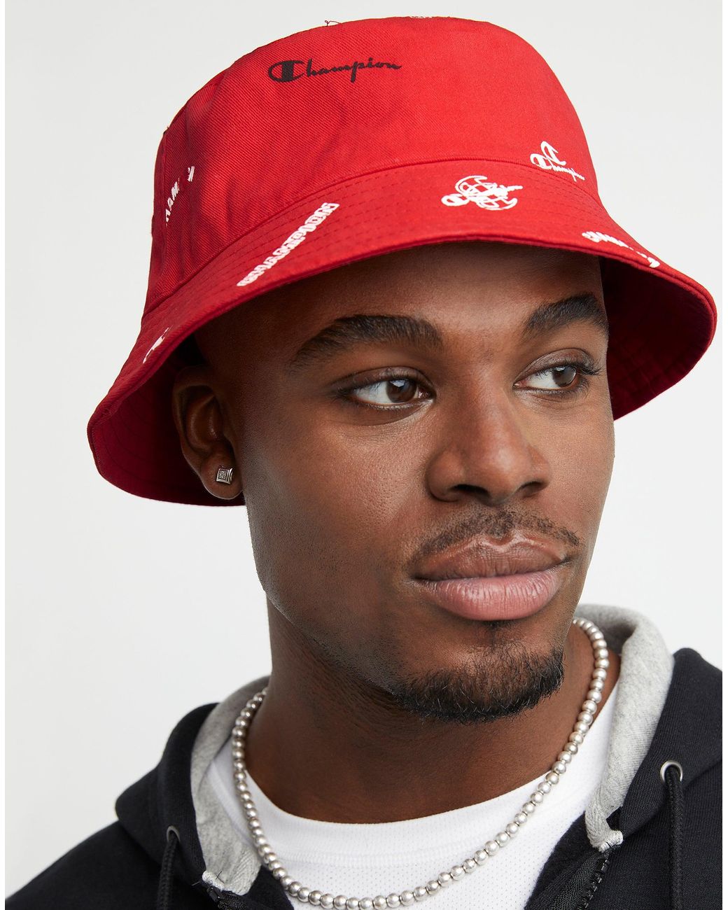 Champion Reversible Bucket Hat in Red Lyst