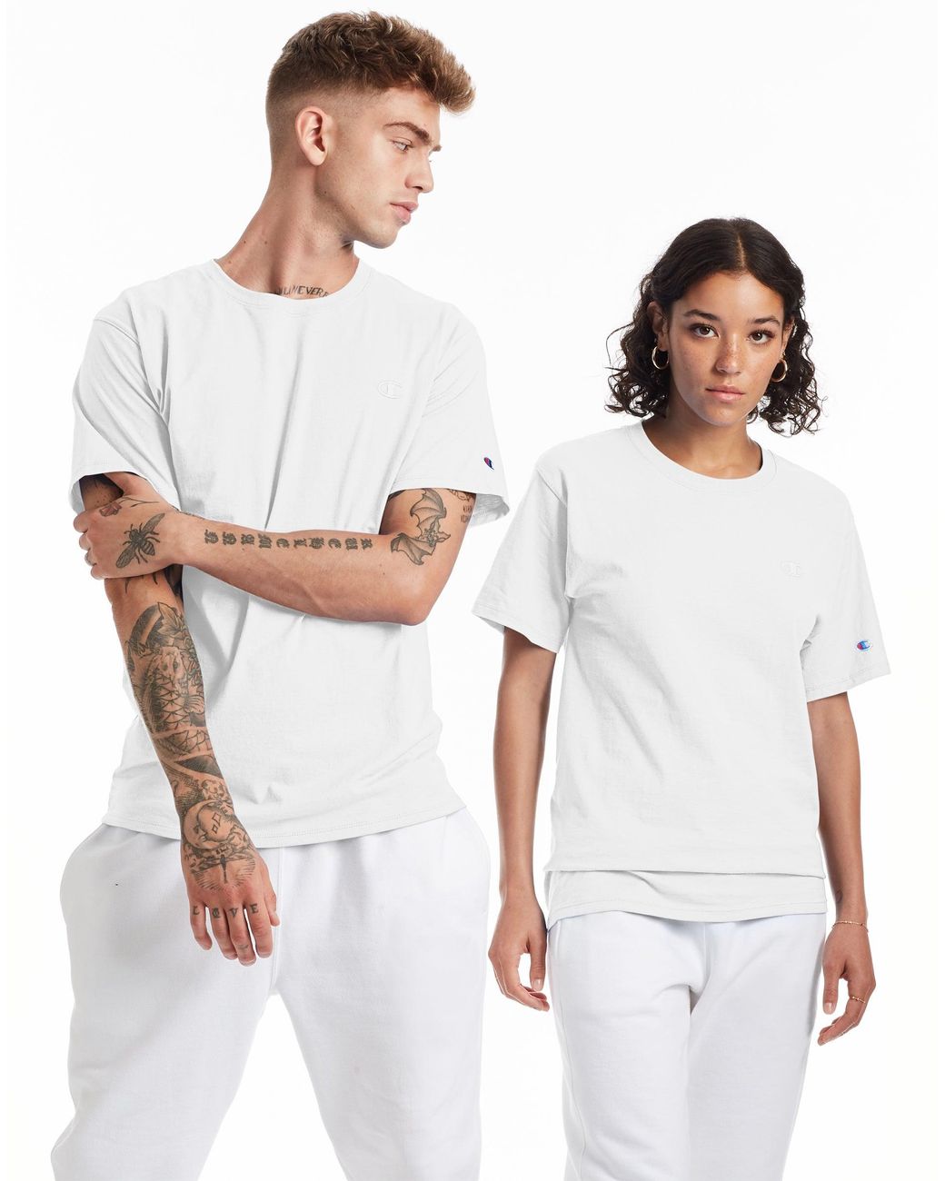 Champion Cotton Athletics Classic Jersey Tee in White for Men - Lyst