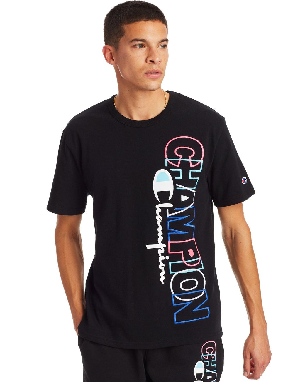 Champion Cotton Life Heritage Tee in Black for Men - Lyst