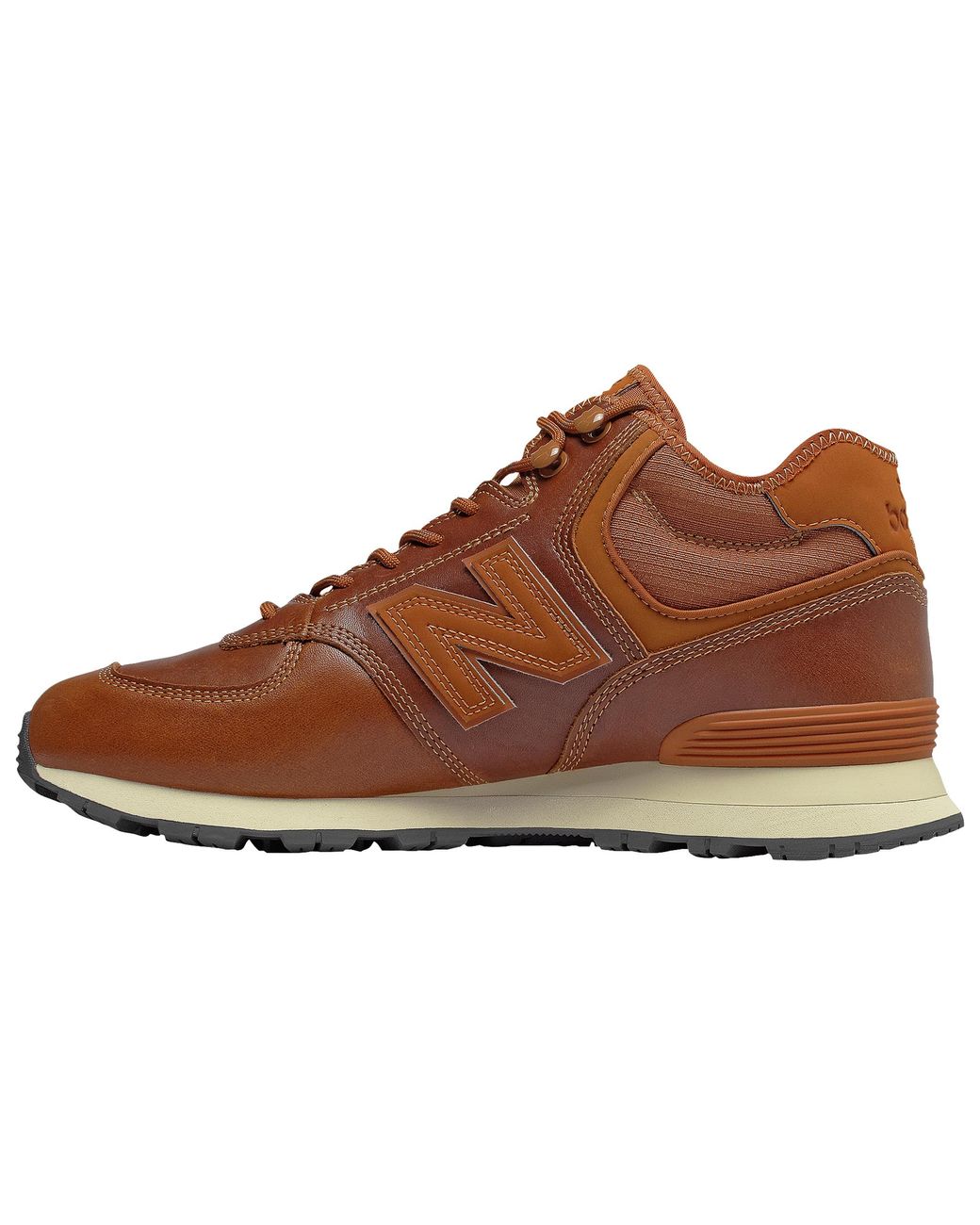 New Balance Leather Iconic 574 Sneaker in Brown for Men | Lyst