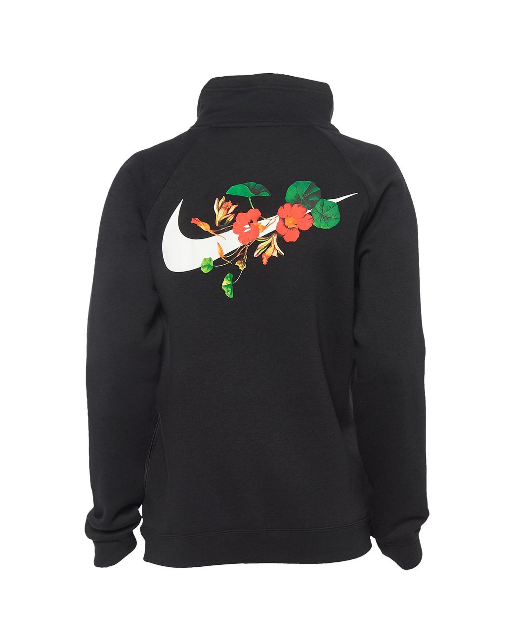 Nike Fleece Ultra Femme 1/2 Zip Hoodie Sweatshirt in Black/White Floral  (Black) | Lyst