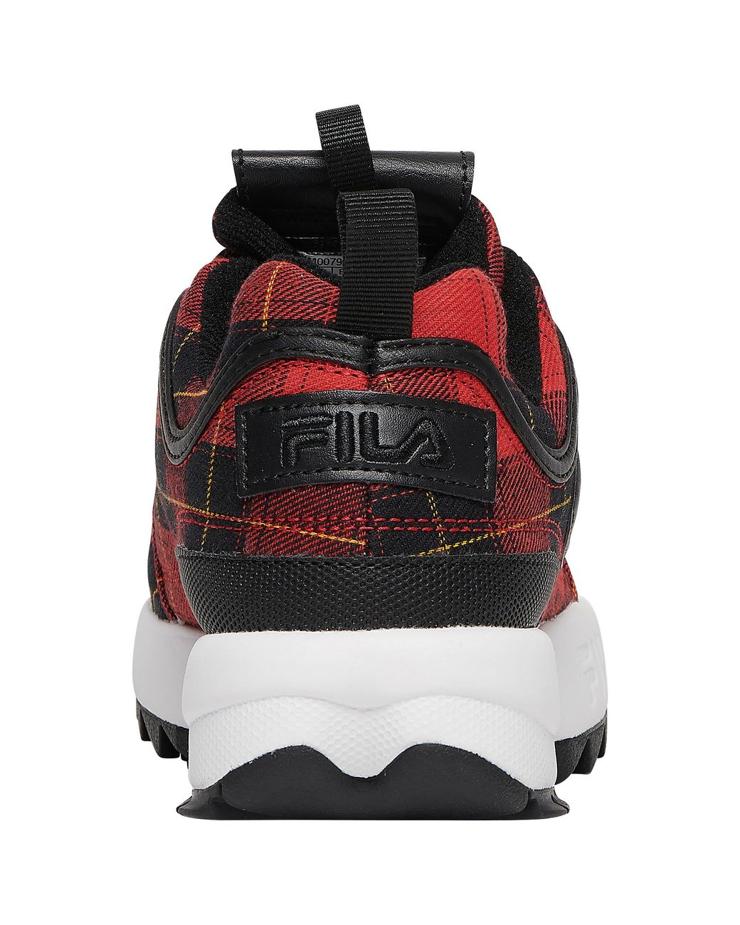 red plaid filas