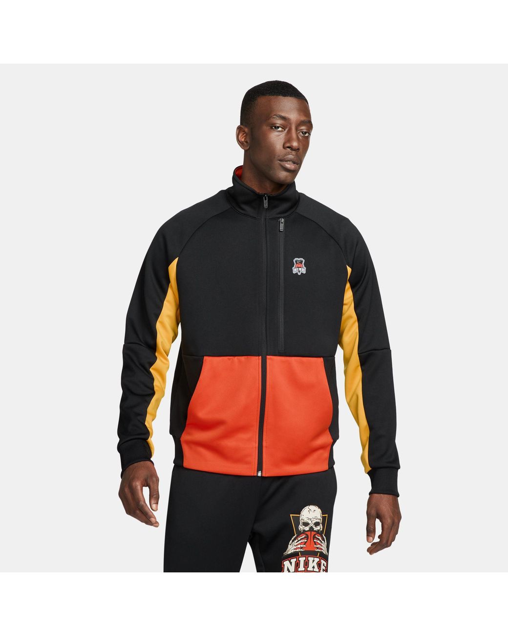 Nike Synthetic N98 Frenzy Jacket in Black/Orange (Black) for Men | Lyst