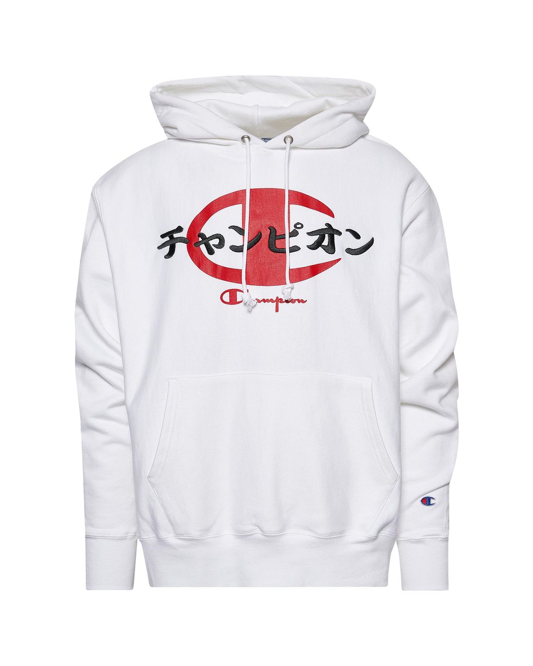 champion rev weave hoodie white