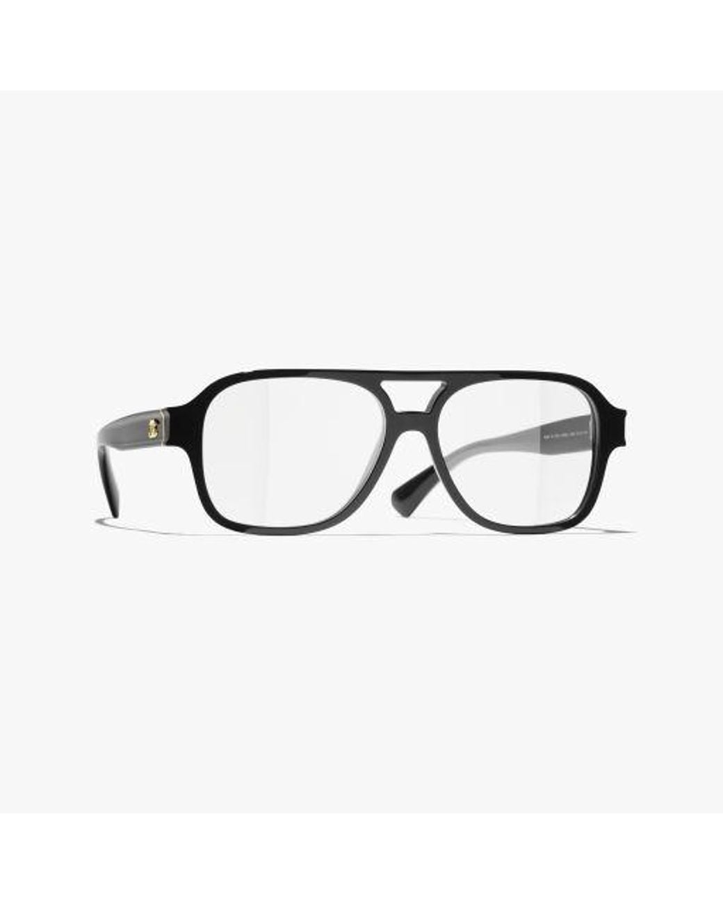 Chanel Black Pilot Eyeglasses