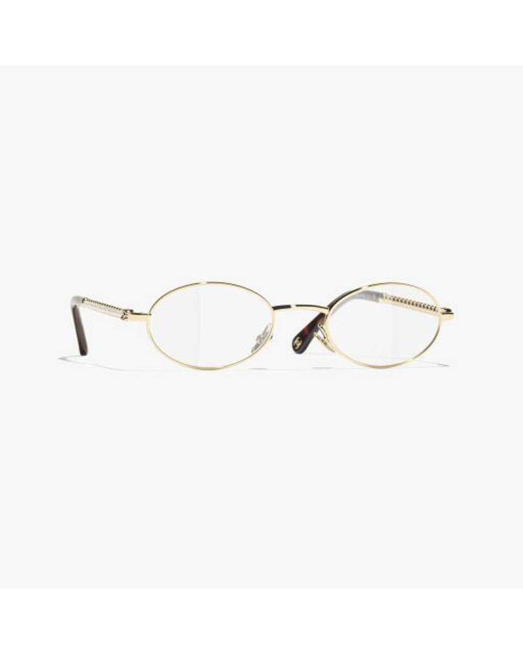 Chanel Metallic Oval Eyeglasses