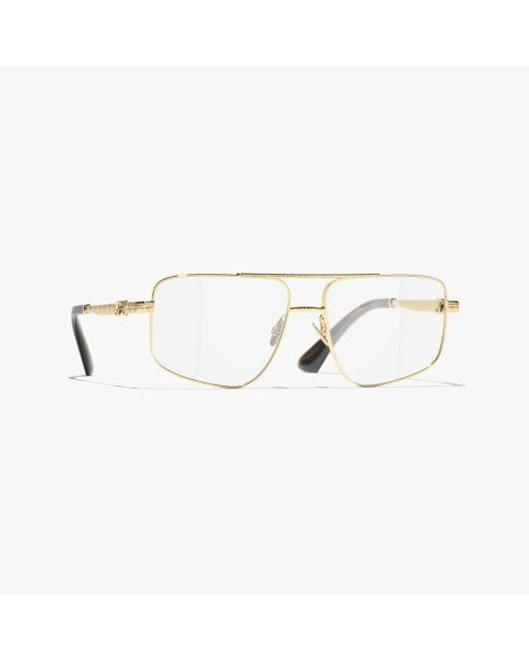 Chanel White Pilot Eyeglasses