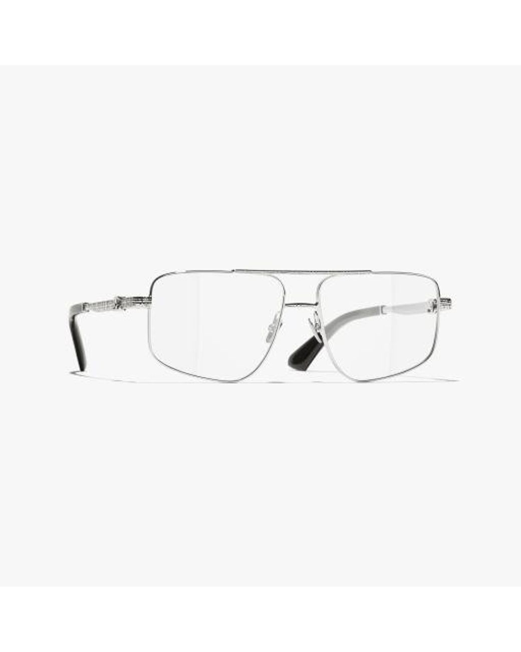 Chanel White Pilot Eyeglasses