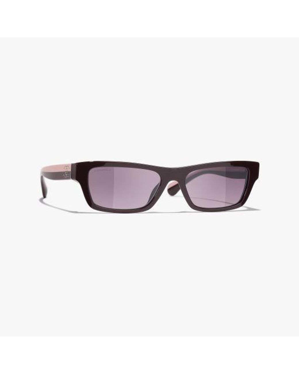 Chanel Purple Rectangle Sunglasses