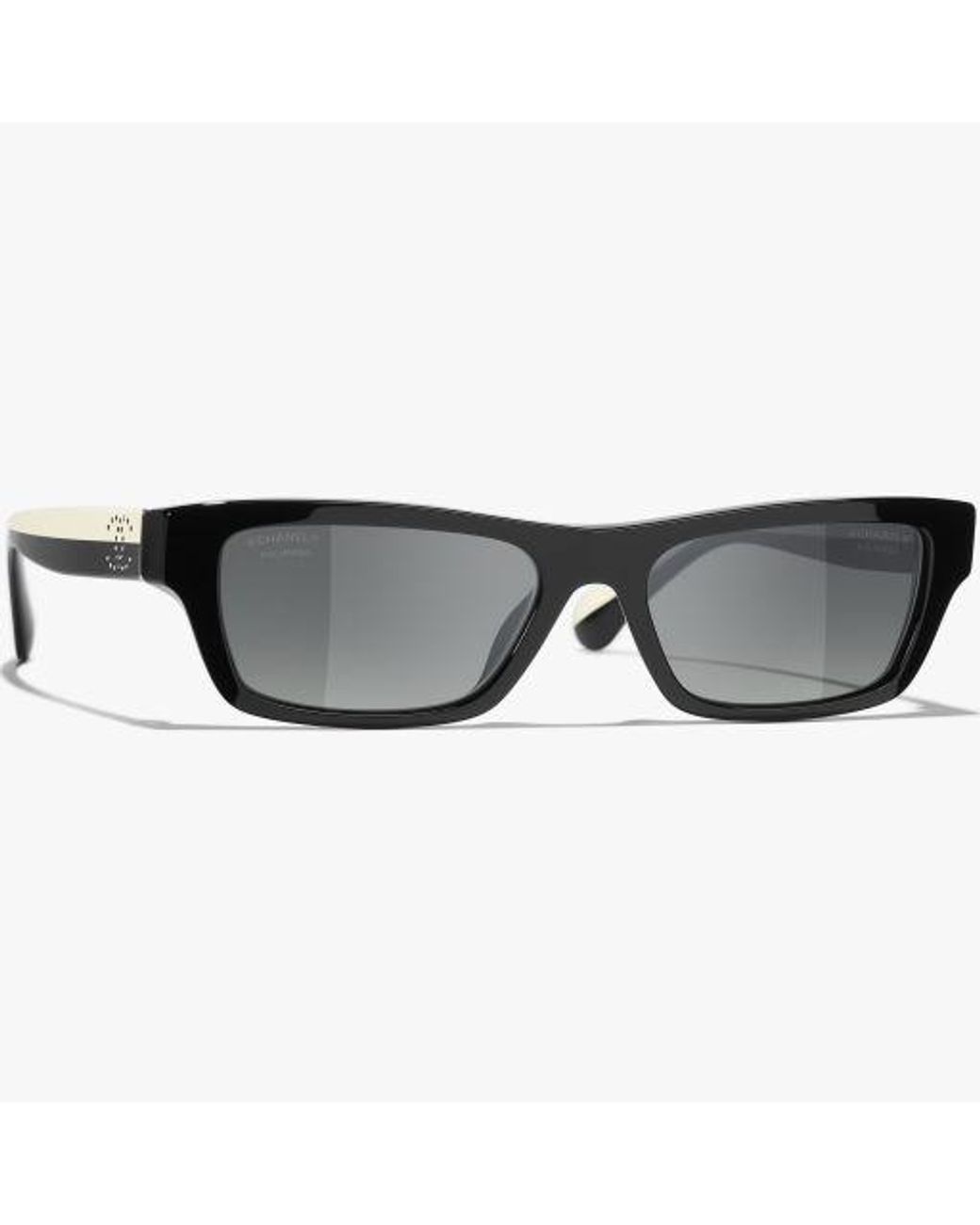 Chanel Black Rectangle Sunglasses