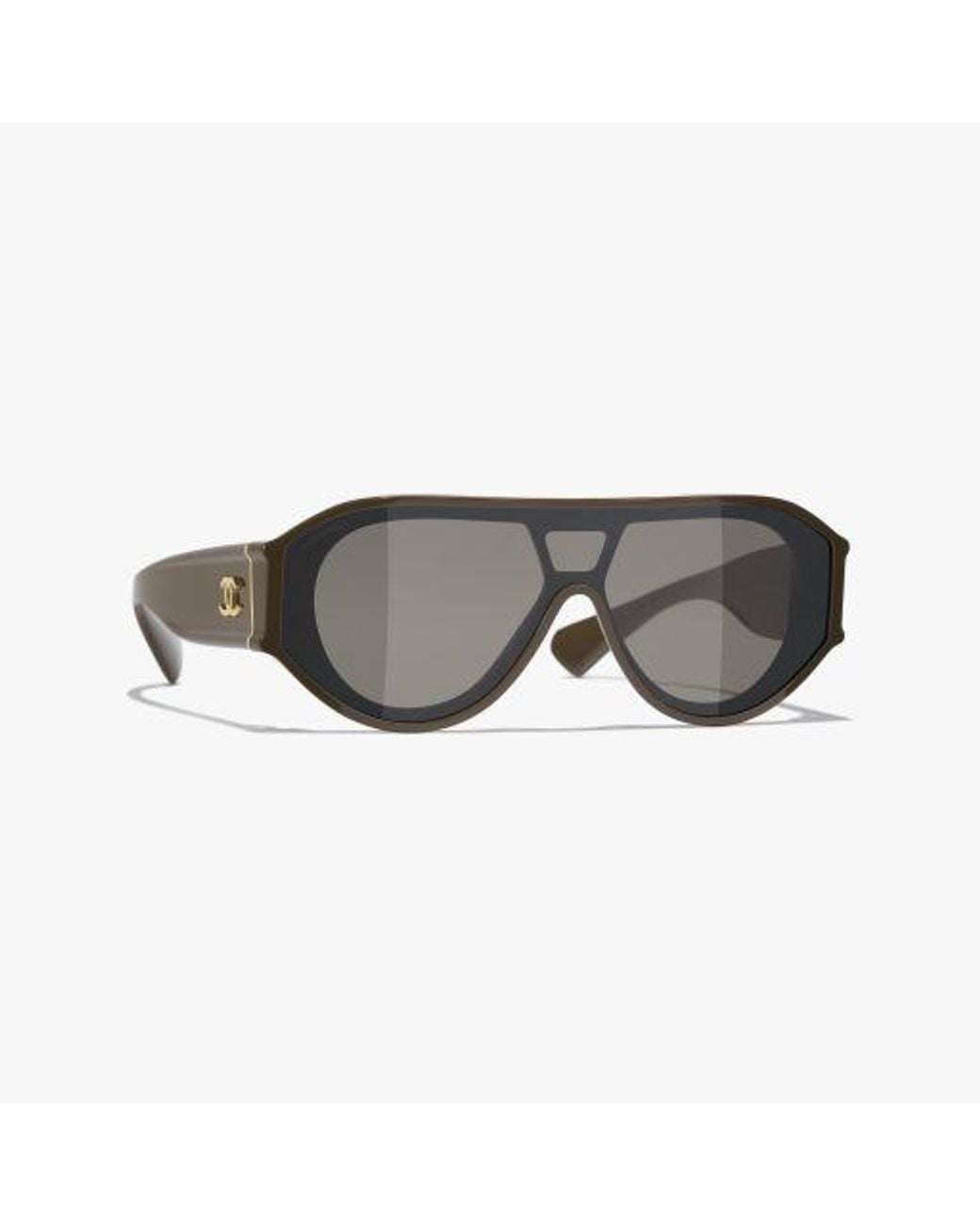 Chanel Brown Shield Sunglasses